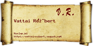 Vattai Róbert névjegykártya